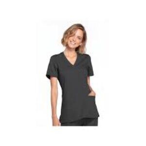 Cherokee WW650 Workwear Originals Women's Mock Wrap Top Dark Gray New Size Med